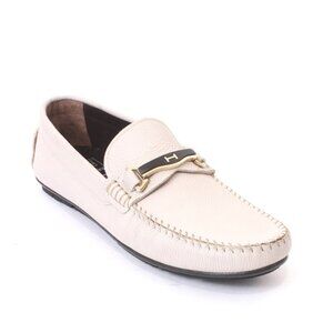 ROBERTO SERPENTINI 54400c Beige Leather Moccasins Loafers Shoes